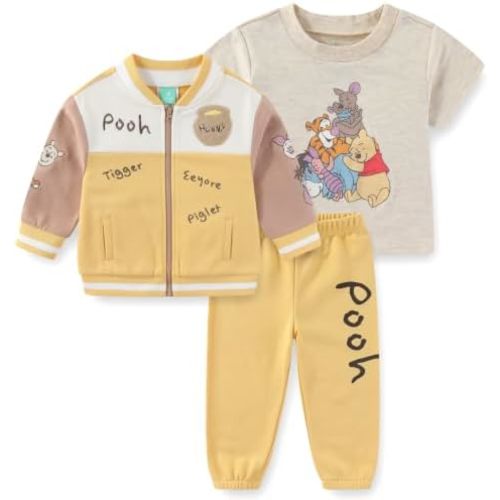 Disney Winnie the Pooh Baby Boys Jacket T-Shirt and Pants 3 Piece Set