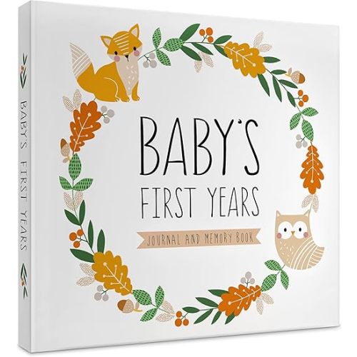 Keepsake Baby Memory Book for Baby Boy or Girl – Timeless Gender Neutral Baby Journal Scrapbook Photo Album for First 5 Years – Milestone Book to Record Every Event from Birth to Age 5
