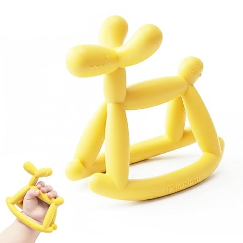 Miraloop Baby Teether Toy, Food Grade Silicone Teething Toy for Babies