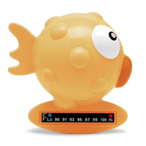 Chicco Nursing Bath Fish Thermometer Orange