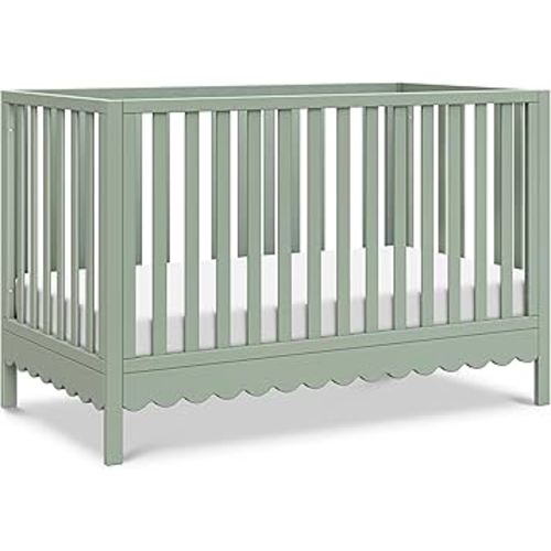 DaVinci Sammy Scallop 4-in-1 Convertible Crib in Light Sage, GREENGUARD Gold Certified