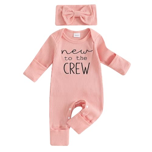 allshope Infant Baby Girl Fall Outfit Sweatshirt Romper Little Sister Lil Sis Long Sleeve Jumpsuit Newborn Clothes