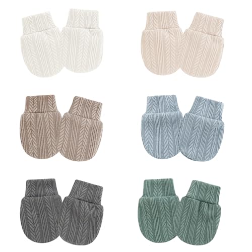 Elastic Newborn Baby Mittens, No Scratch Infant Toddler Mittens for Baby Boy Girl Gloves 0-6 Months