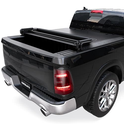 KUIPERAUTO Soft Quad-fold 5.7ft Truck Bed Tonneau Cover Compatible for 2009-2026 Dodge Ram 1500 (Incl. 2019-2024 Classic & 2019-2026 New Body Style) 5.7 Feet Bed