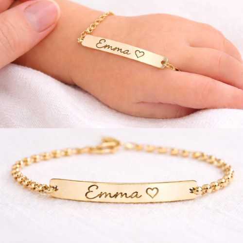 Personalized Baby Bracelet Name Kids Jewelry Toddler Child Gift Newborn Girl Keepsake Bracelet