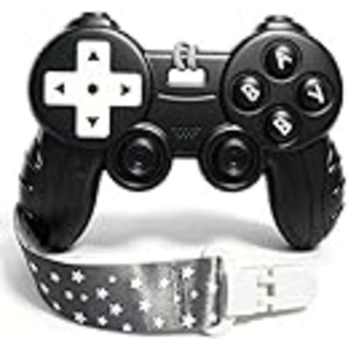 Cool Remote Game Control Teething Toy for Babies 0-6 6-12 Months,Game Controller Teether for Gamer Parents,Baby's First Valentines Day Gifts,Silicone Remote Chew Toys(Black