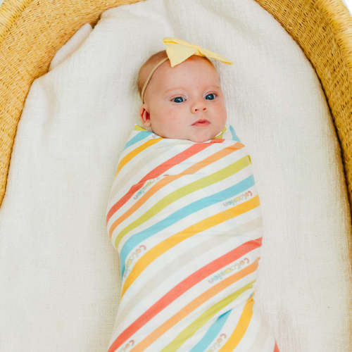 Knit Swaddle Blanket - CoComelon Stripe