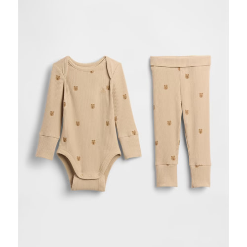 Baby Grow-With-Me TinyRib Outfit Set | Gap