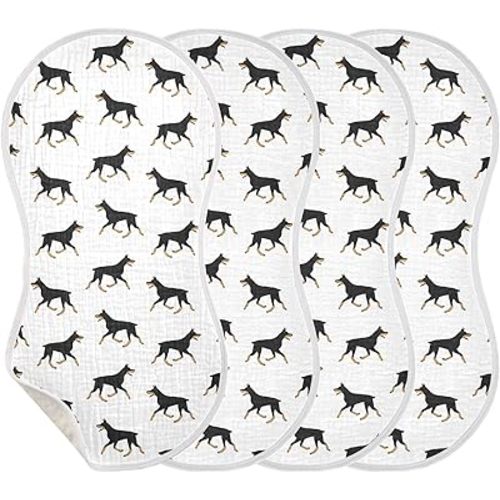 Lot de 4 débarbouillettes en mousseline ultra absorbantes pour bébés garçons et filles, serviette pour nouveau-né, chiffons crachés de lait, bavoir unisexe 55,9 x 27,9 cm