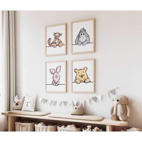 Winnie the Pooh Nursery Prints: Classic Watercolor Art (Digital Download))
