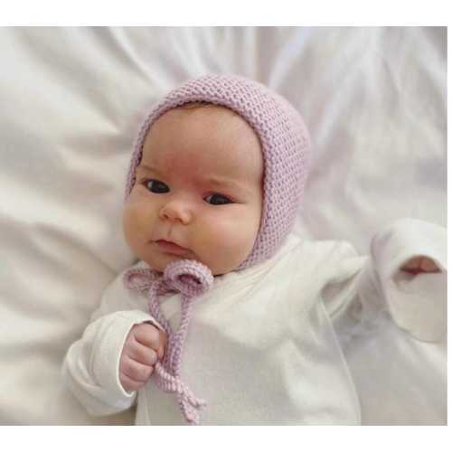 100% Cotton Knitted Baby Bonnet Spring colors NB-12 Months old Handmade