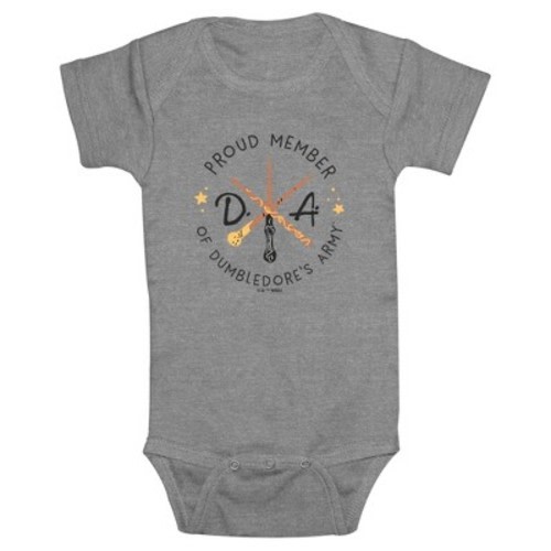 Infant's Harry Potter Proud Member of Dumbledore’s Army Bodysuit - Athletic Heather - 12 Months