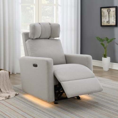 Tallula Fabric Power Glider Recliner with Power Headrest&nbsp;| Costco