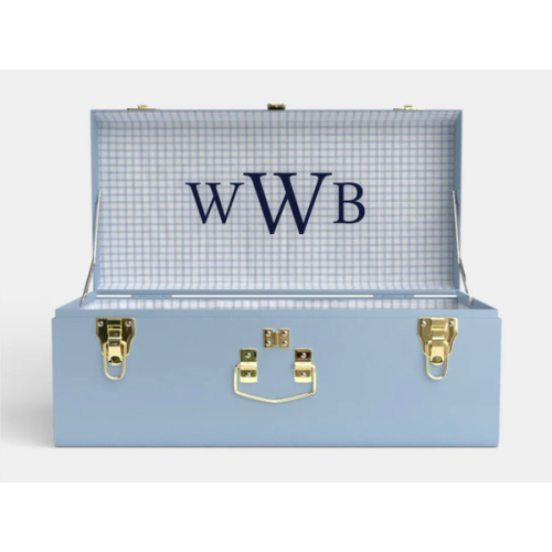 Petite Trunk - Light Blue - Picnic in Blue / Embroidery