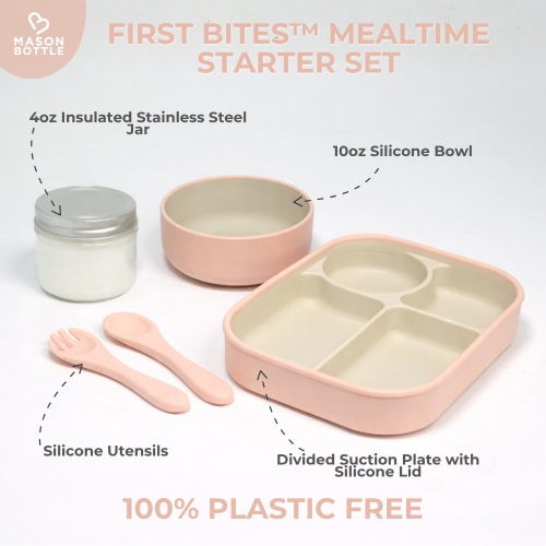First Bites™ Mealtime Starter Set – Mason Bottle