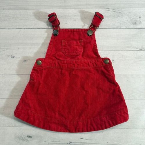 Hanna Andersson red corduroy kids jumper size 60 3/6 months
