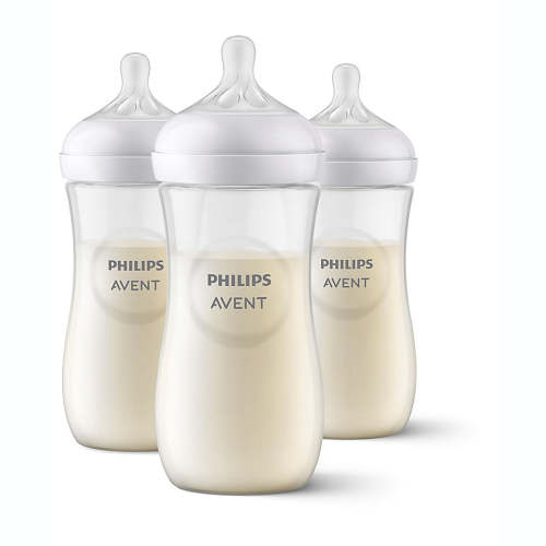 Philips Avent Natural Baby Bottle With Natural Response Nipple 11oz. 3 pack