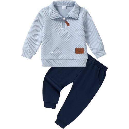 ZOEREA Toddler Baby Boy Clothes Outfits Set Fall Winter Sweatshirt 12M-5T