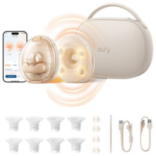eufy S2 Pro Wearable Single Electric Breast Pump with Heated Massage