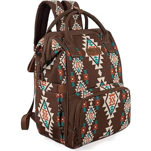 Montana West Wrangler Callie Diaper Bag Backpack with Stroller Straps Multifunction Baby Travel Bag WG2204-9110CF