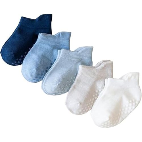 KYTE BABY Ankle Socks Combo 5-Pack w/Grips