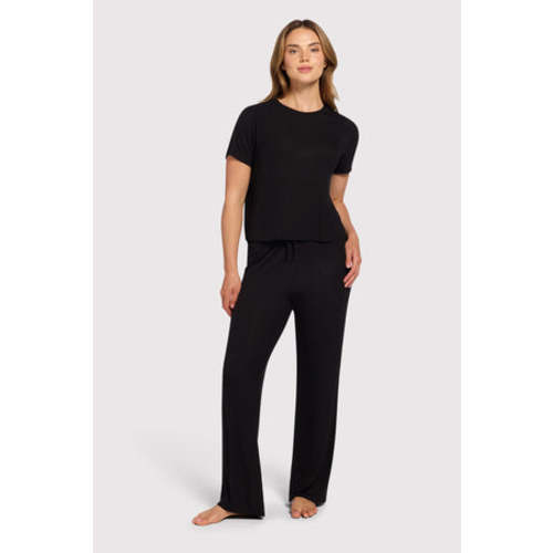 Ribbed Pajama Set | Black