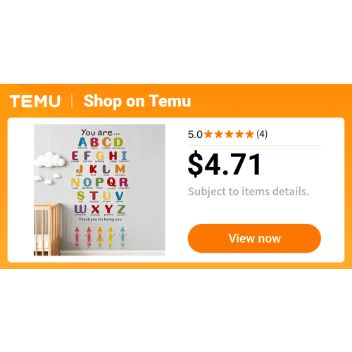 1pc back school 26 alphabet wall stickers - Tem