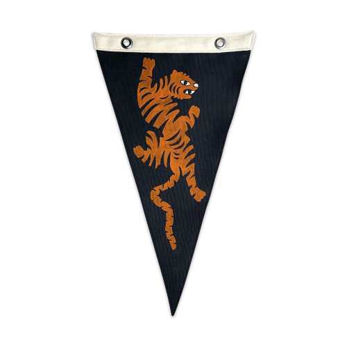 Tiger Vintage-Inspired Canvas Pennant Flag