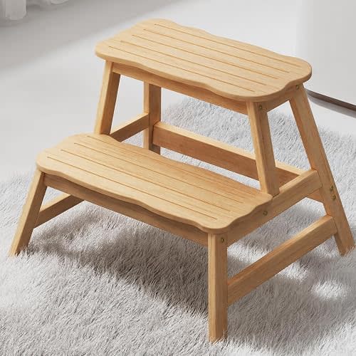 COSYLAND Step Stool for Toddlers Kids Bathroom Kitchen 2-Step Stool Helper