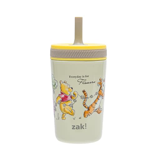 Zak Designs Disney Winnie the Pooh Kelso Toddler Cups For Travel or At Home, 12oz Vacuum Insulated Stainless Steel Sippy Cup With Leak-Proof Design is Perfect For Kids (Winnie the Pooh & Friends)