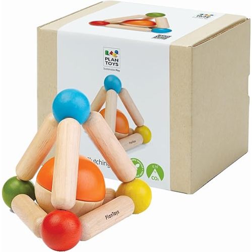 PlanToys Wooden Clutching Triangle Baby Toy