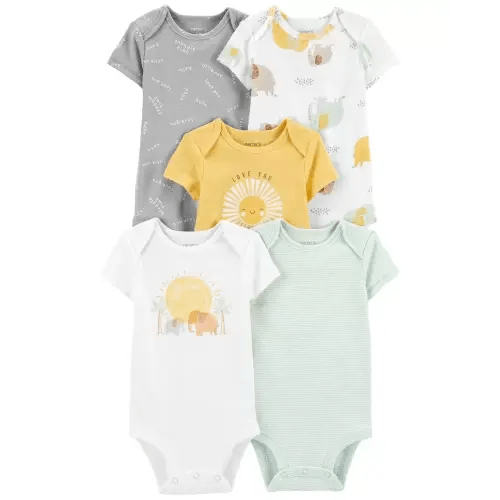 Baby 5-Pack Short-Sleeve Original Bodysuits - NB - Multi