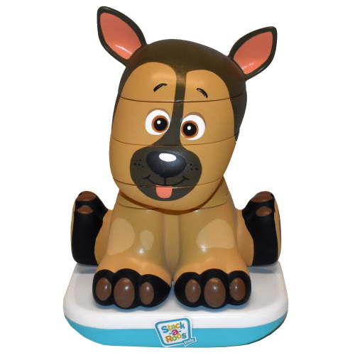 Stack-a-Roos Pals: Shepherd Puppy - Lights & Sounds, 5pc Stacking Animal Tower, Build & Learn To Count, Nesting STEM Toy, Baby-Toddlers Ages 12 mo+
