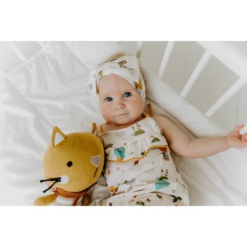 SALE-Fly Away Balloon Pom-Pom & Tie Short Romper- Super Soft, Comfy, Cute, Eco-friendly