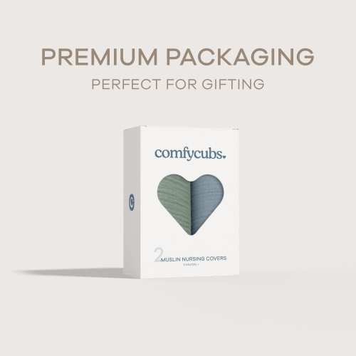 Muslin Nursing Cover - 100% Cotton, Pack of 2 by Comfy Cubs