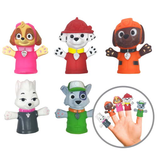 PAW Patrol Bath Finger Puppets, Marshall & Friends, Unisex Toddler Bath Toys