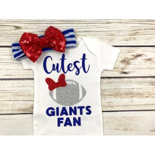 Cutest Giants Fan Football Bodysuit Outfit for Baby Girl - Etsy