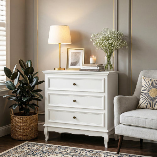 Lark Manor™ Blane 31.5" H X 31.5" W Manufactured Wood 3-Drawer Dresser & Reviews | Wayfair