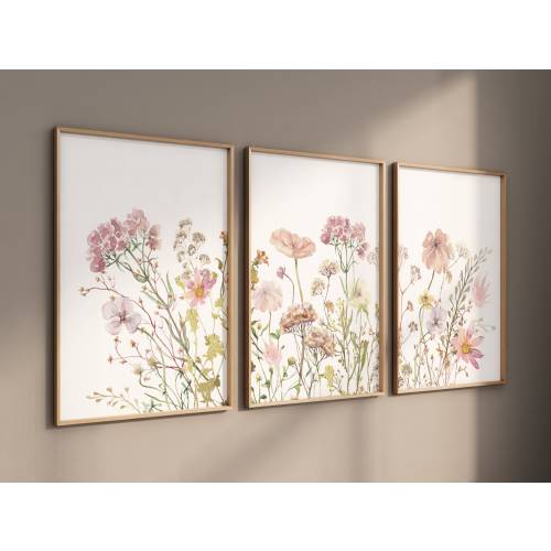 Wildflower Nursery Print: Vintage Floral Botanical Wall Art