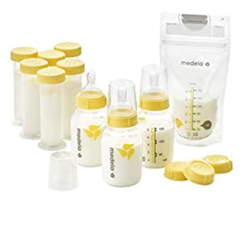 Amazon.com : Medela Breastfeeding Gift Count, Breast Milk Storage System; Bottles, Nipples, Travel Caps, Breastmilk Storage Bags and More, Made Without BPA : Baby