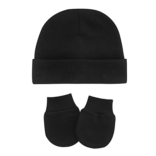 Zando Baby Hats and Mittens Newborn Hospital Hat Essentials Warm Knit Beanie Safety Anti-Scratch for Boys Girls 0-6M