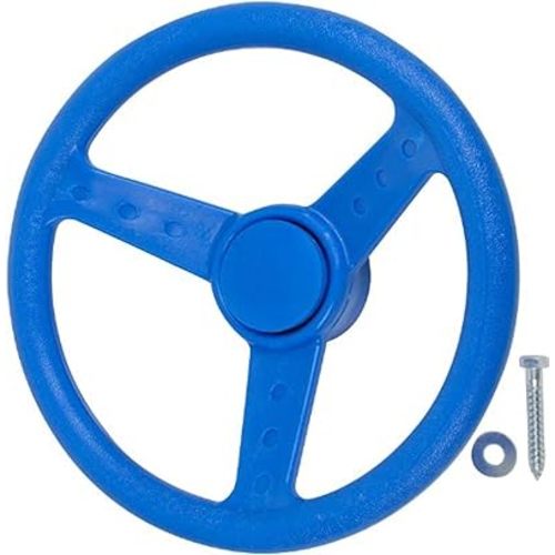 Swing Set Stuff Inc. Steering Wheel (Blue) with SSS Logo Sticker