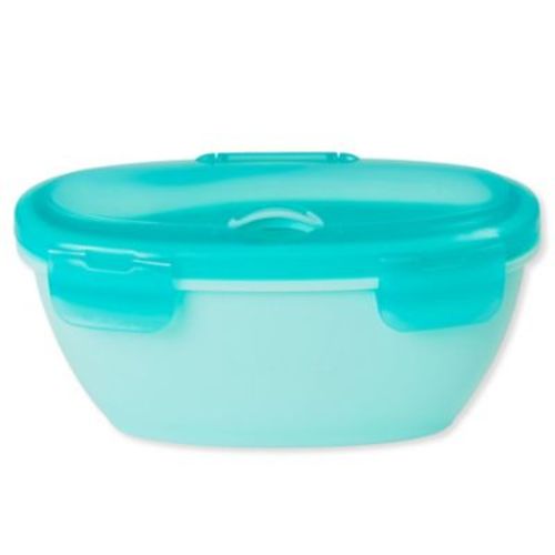 SKIP*HOP® 2-Piece Easy-Serve Travel Bowl and Spoon Set in Teal - GREY/TEAL - SET OF 2