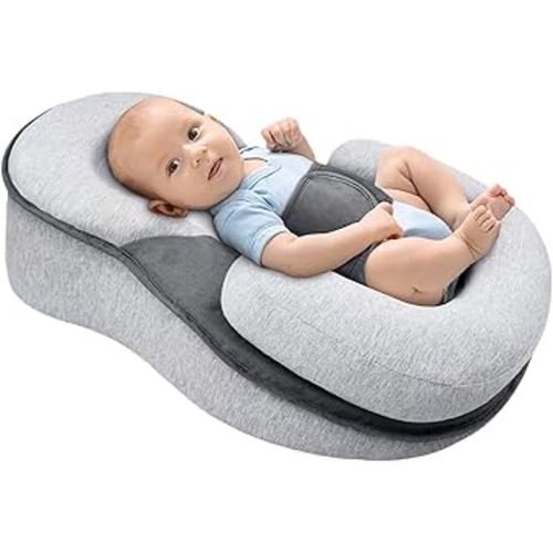 Baby Lounger Pillow, Portable Cushion Reflux Breastfeeding Pillow for Newborns and Infants Bassinet, Feeding Support & Tummy Time