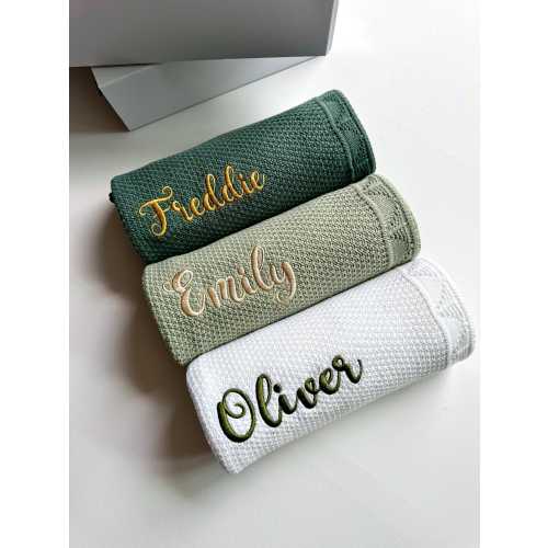 Personalized Baby Blanket Soft Knit Custom Baby Name Blanket Baby Shower Gift Newborn Blanket Keepsake Gift for Baby