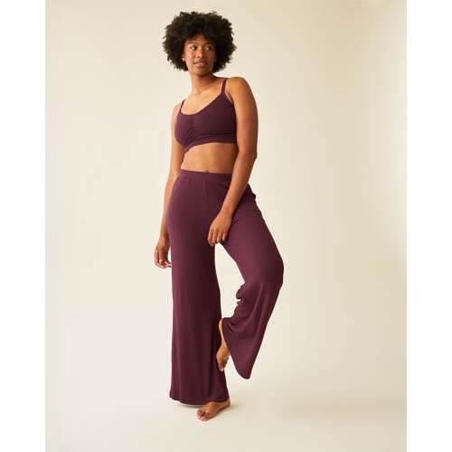 CozyKnit Wide Leg Lounge Pant | Deep Burgundy - Kindred Bravely