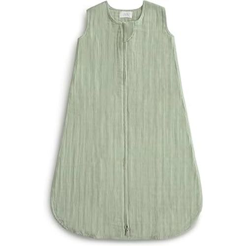 mushie Baby Wearable Blanket | 100% Organic Cotton Muslin | Sleeping Bag For Infants (Sage)