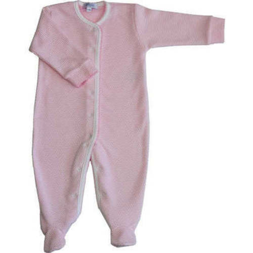 Bubble Long Sleeve Footie, Pink - Nellapima Rompers | Maisonette