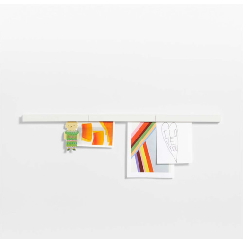 Modern White Wood Kids Gallery Art Rail
