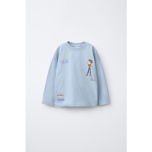 TOY STORY © DISNEY PIXAR PRINTED AND EMBROIDERED T-SHIRT - Light blue | ZARA United States